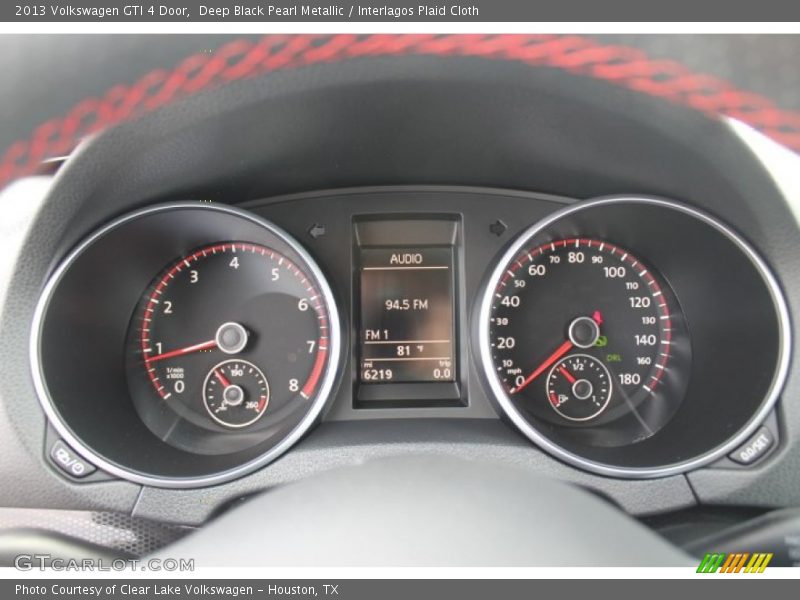 Deep Black Pearl Metallic / Interlagos Plaid Cloth 2013 Volkswagen GTI 4 Door