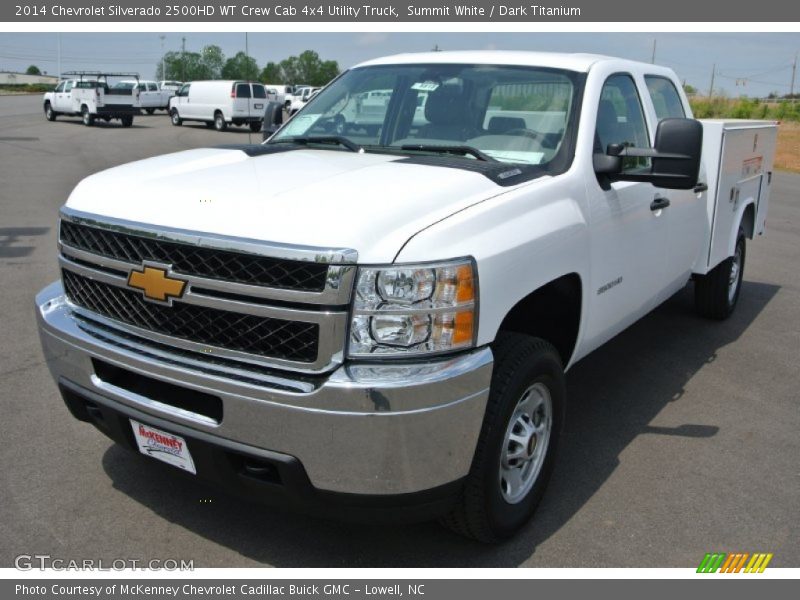 Summit White / Dark Titanium 2014 Chevrolet Silverado 2500HD WT Crew Cab 4x4 Utility Truck