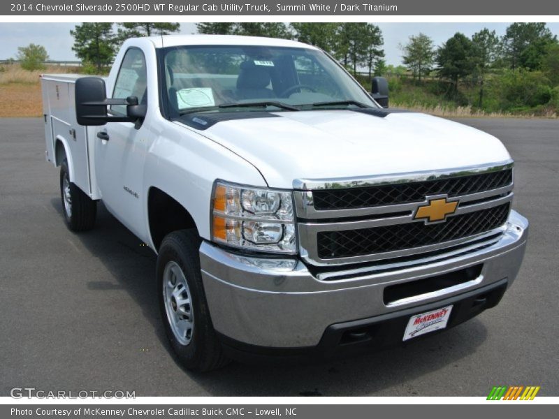 Summit White / Dark Titanium 2014 Chevrolet Silverado 2500HD WT Regular Cab Utility Truck