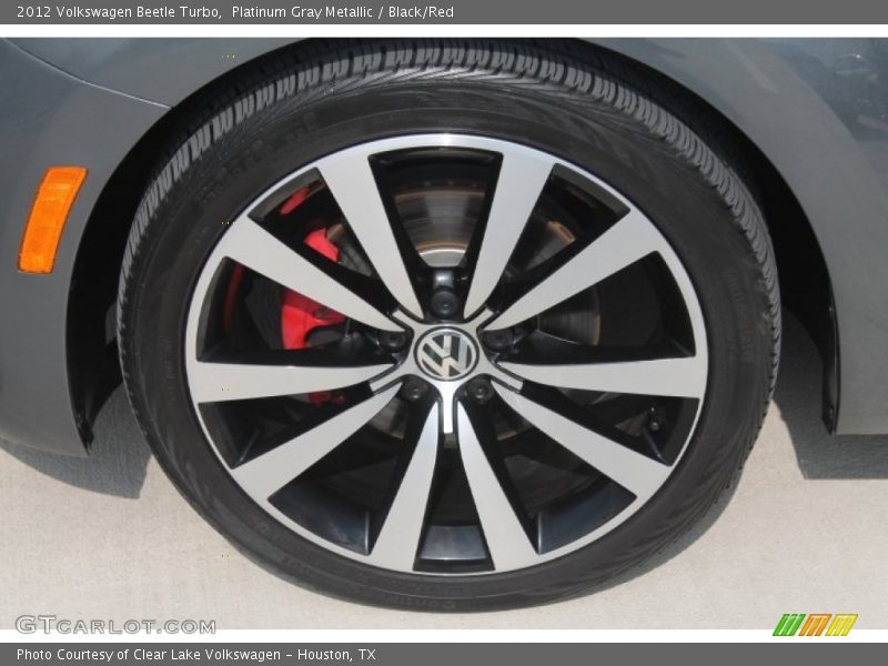 Platinum Gray Metallic / Black/Red 2012 Volkswagen Beetle Turbo