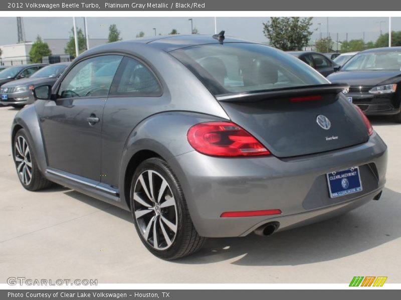 Platinum Gray Metallic / Black/Red 2012 Volkswagen Beetle Turbo