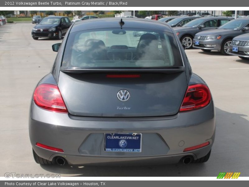 Platinum Gray Metallic / Black/Red 2012 Volkswagen Beetle Turbo