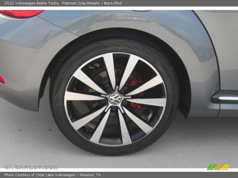 Platinum Gray Metallic / Black/Red 2012 Volkswagen Beetle Turbo