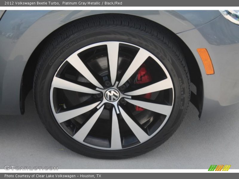 Platinum Gray Metallic / Black/Red 2012 Volkswagen Beetle Turbo