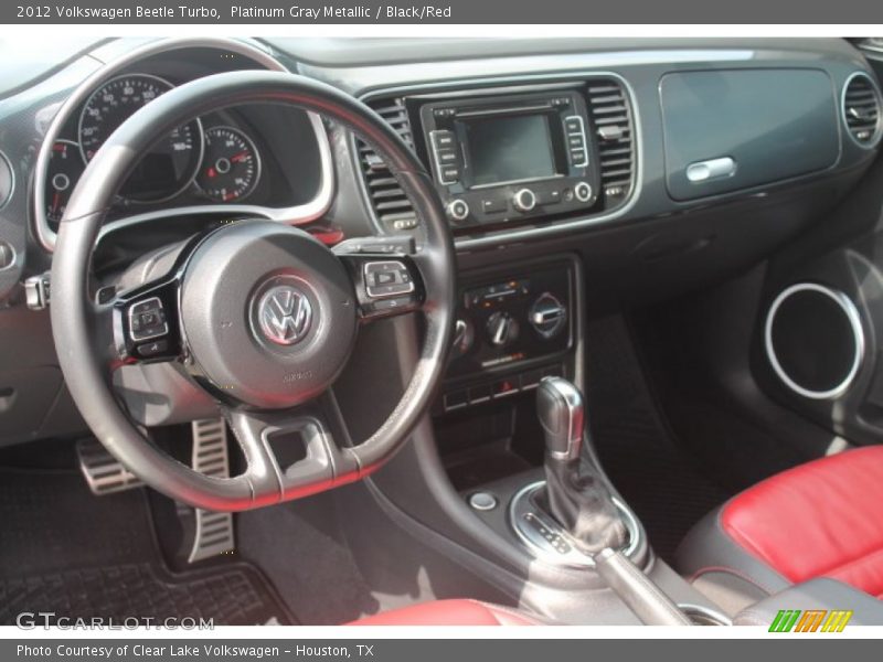 Platinum Gray Metallic / Black/Red 2012 Volkswagen Beetle Turbo