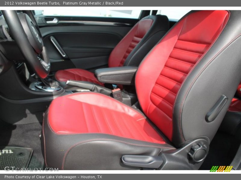Platinum Gray Metallic / Black/Red 2012 Volkswagen Beetle Turbo