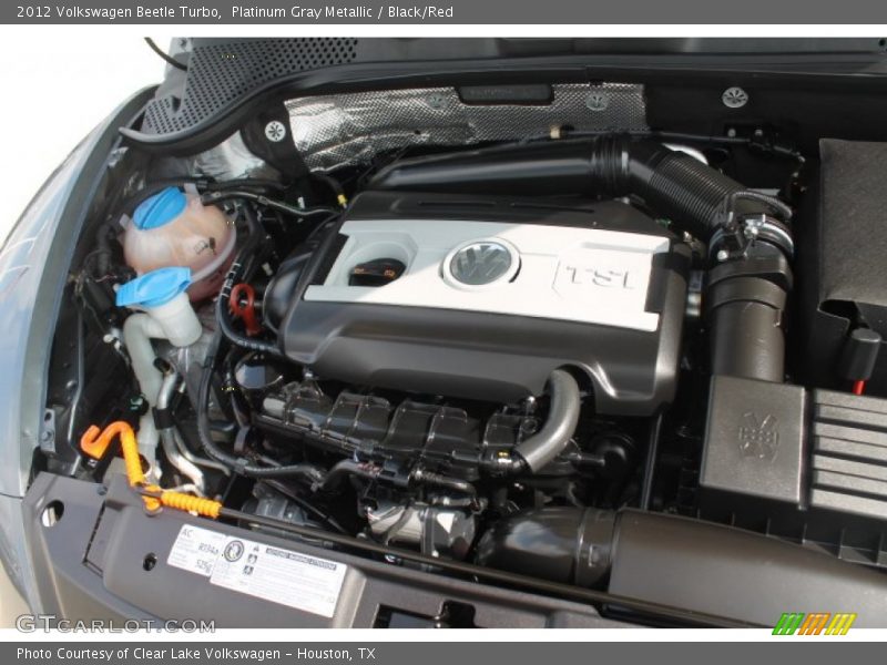 Platinum Gray Metallic / Black/Red 2012 Volkswagen Beetle Turbo