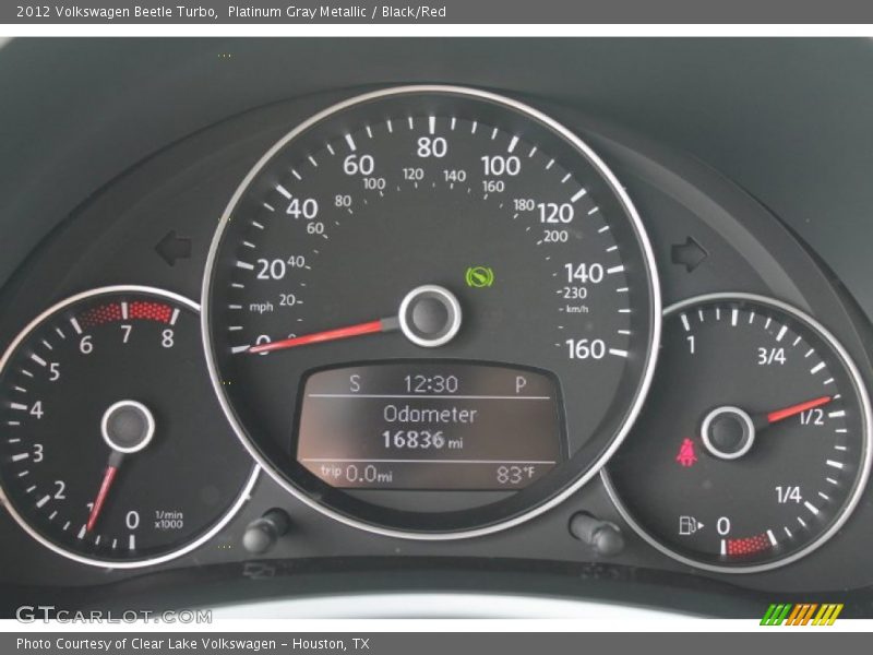 Platinum Gray Metallic / Black/Red 2012 Volkswagen Beetle Turbo