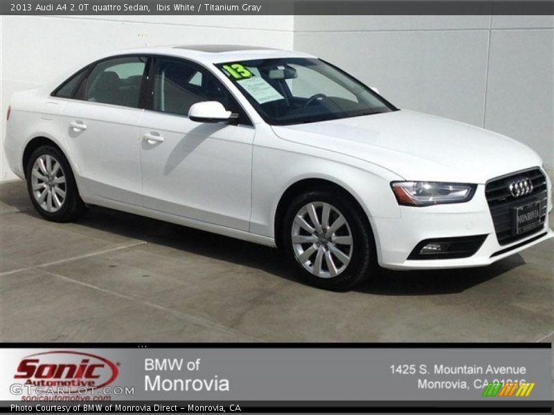 Ibis White / Titanium Gray 2013 Audi A4 2.0T quattro Sedan