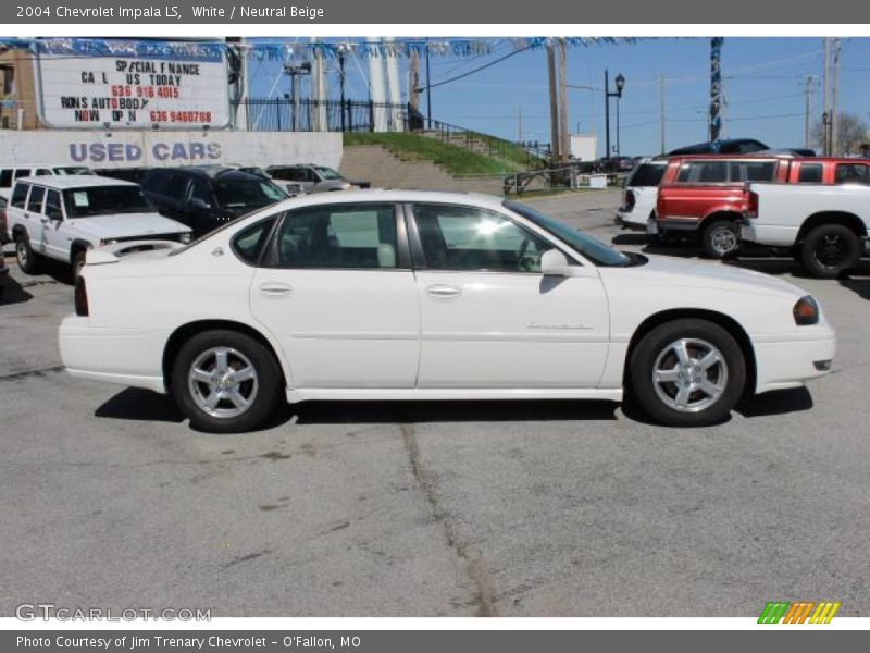 White / Neutral Beige 2004 Chevrolet Impala LS