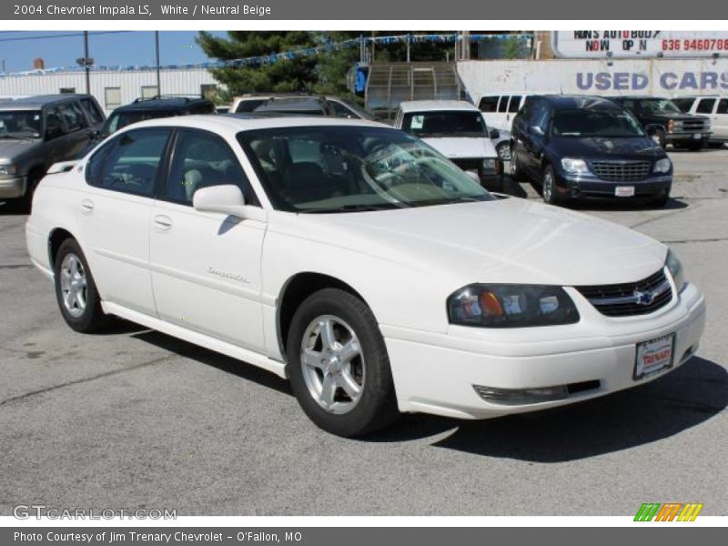 White / Neutral Beige 2004 Chevrolet Impala LS