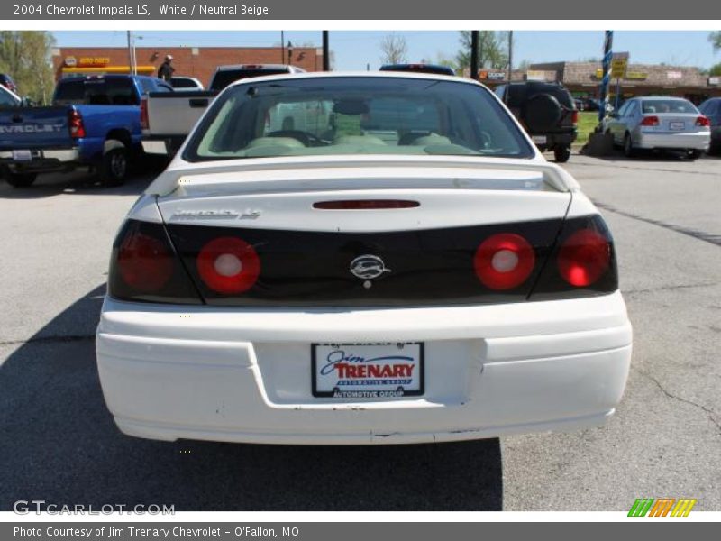 White / Neutral Beige 2004 Chevrolet Impala LS