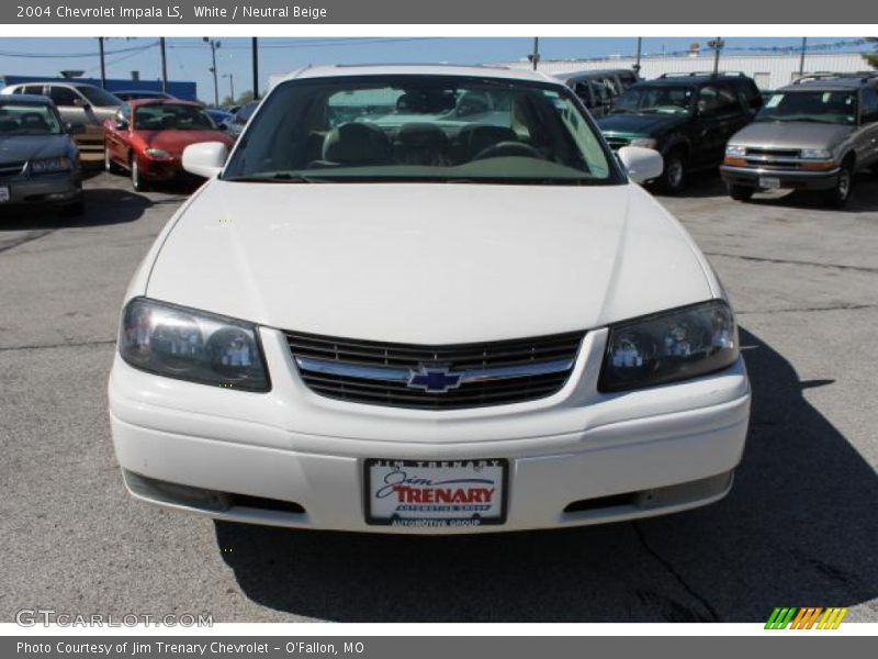 White / Neutral Beige 2004 Chevrolet Impala LS