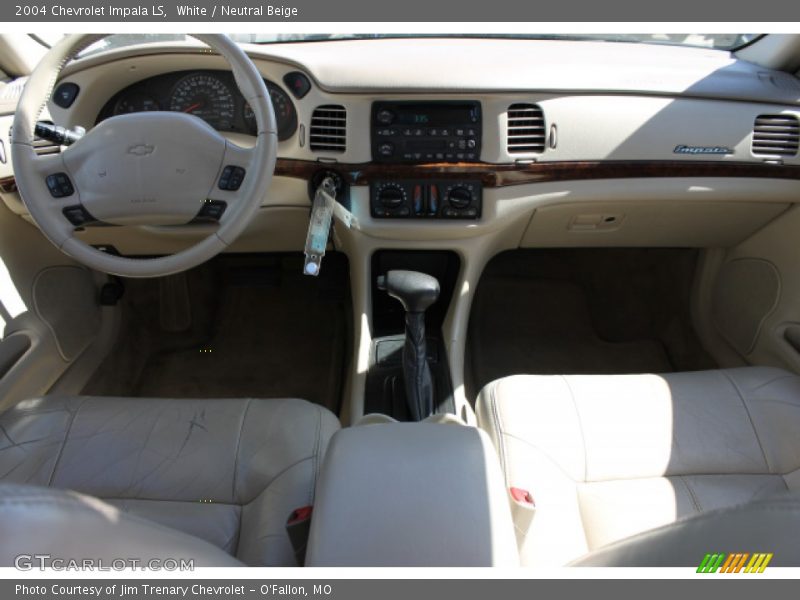 White / Neutral Beige 2004 Chevrolet Impala LS