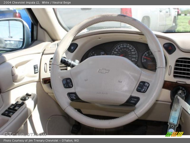 White / Neutral Beige 2004 Chevrolet Impala LS