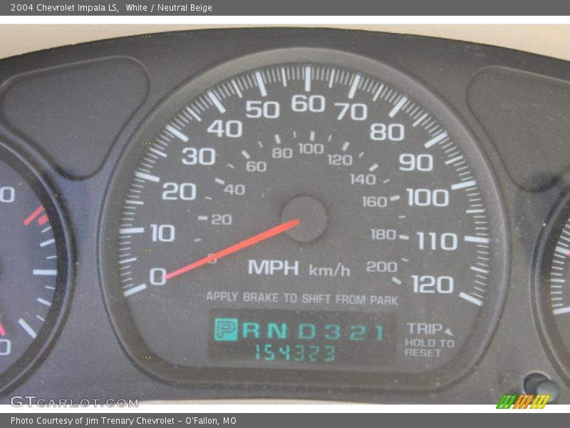 White / Neutral Beige 2004 Chevrolet Impala LS