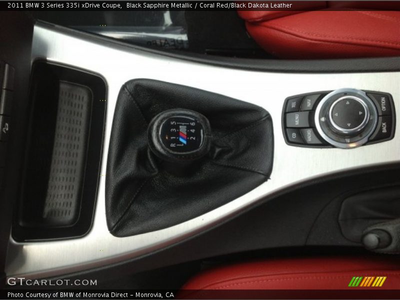 Black Sapphire Metallic / Coral Red/Black Dakota Leather 2011 BMW 3 Series 335i xDrive Coupe