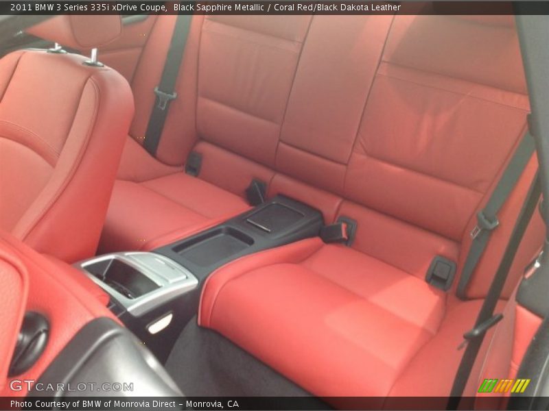 Black Sapphire Metallic / Coral Red/Black Dakota Leather 2011 BMW 3 Series 335i xDrive Coupe