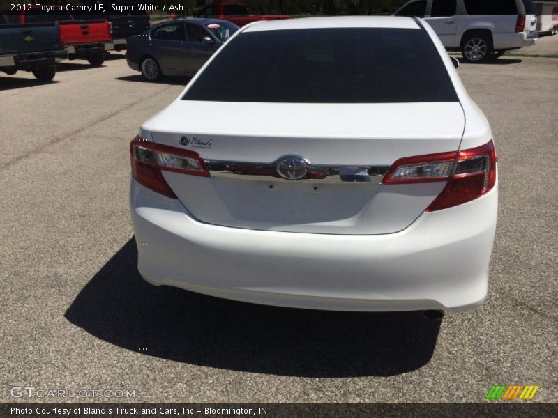 Super White / Ash 2012 Toyota Camry LE