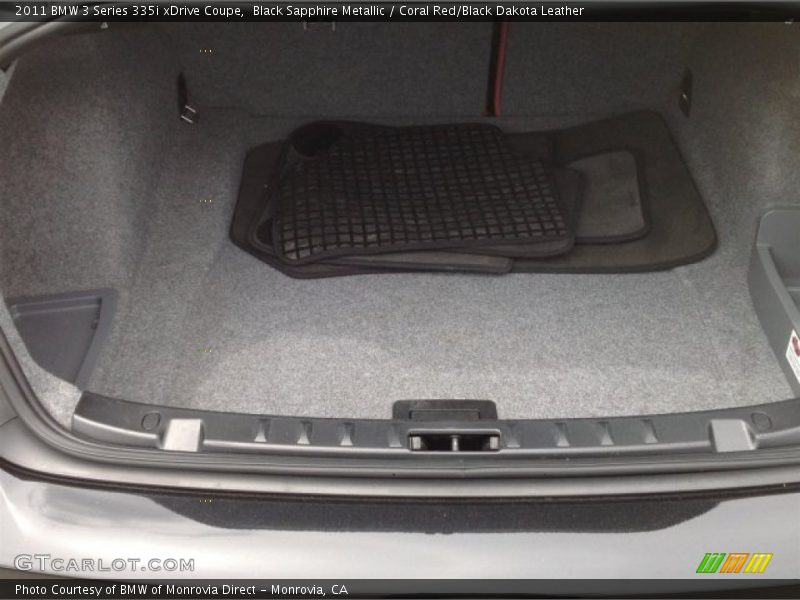 Black Sapphire Metallic / Coral Red/Black Dakota Leather 2011 BMW 3 Series 335i xDrive Coupe