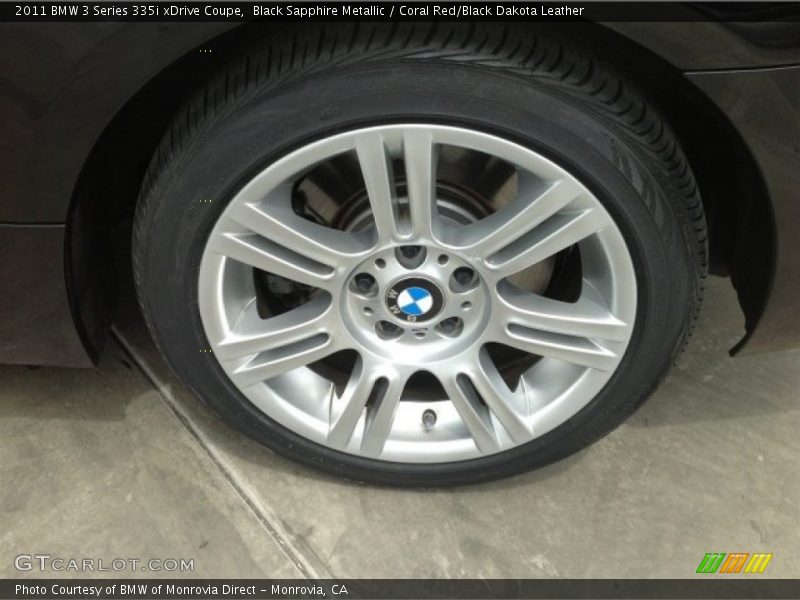 Black Sapphire Metallic / Coral Red/Black Dakota Leather 2011 BMW 3 Series 335i xDrive Coupe