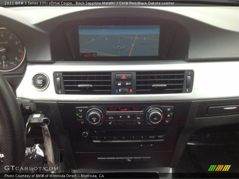 Black Sapphire Metallic / Coral Red/Black Dakota Leather 2011 BMW 3 Series 335i xDrive Coupe