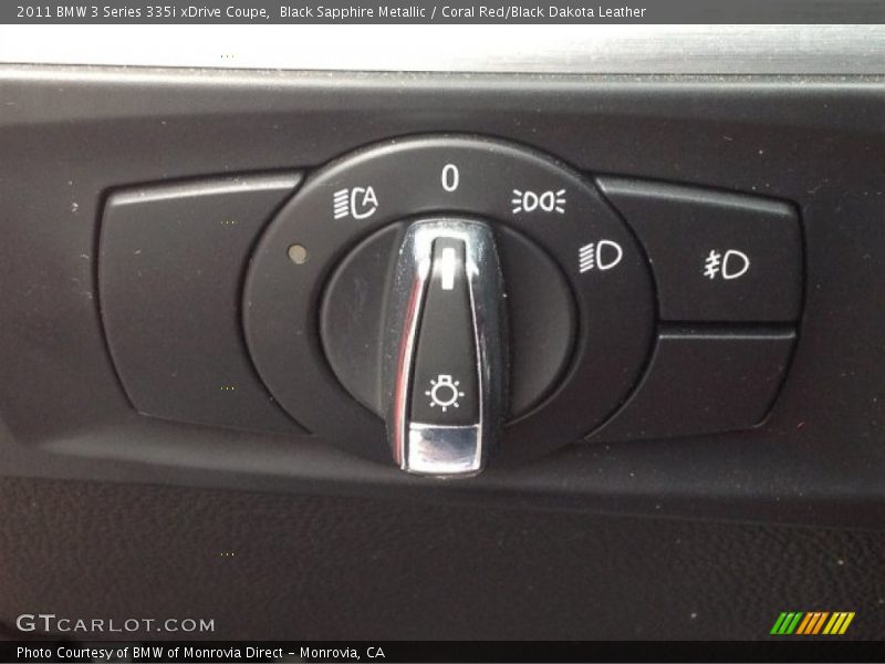 Black Sapphire Metallic / Coral Red/Black Dakota Leather 2011 BMW 3 Series 335i xDrive Coupe