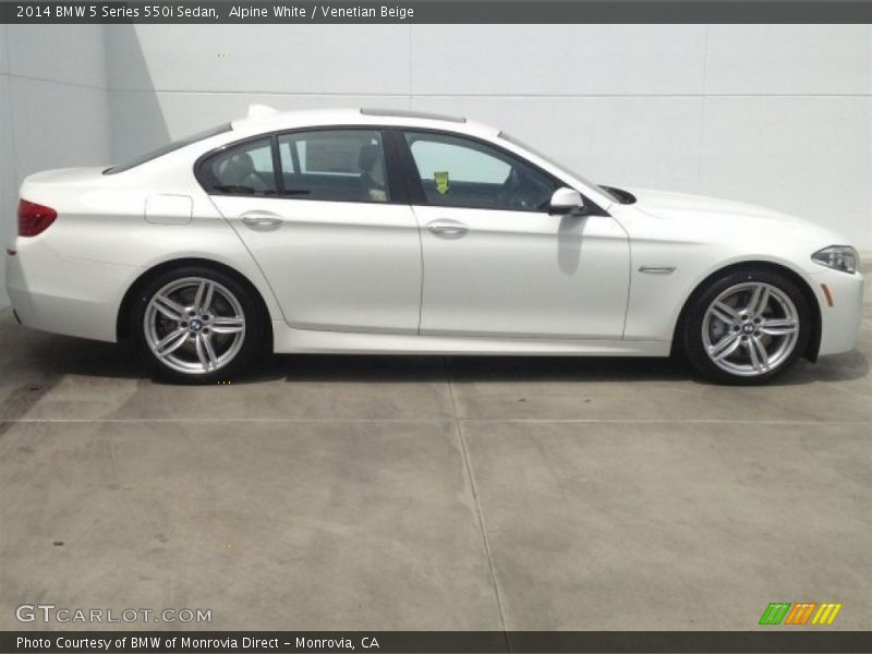 Alpine White / Venetian Beige 2014 BMW 5 Series 550i Sedan