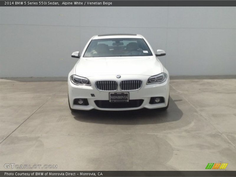 Alpine White / Venetian Beige 2014 BMW 5 Series 550i Sedan