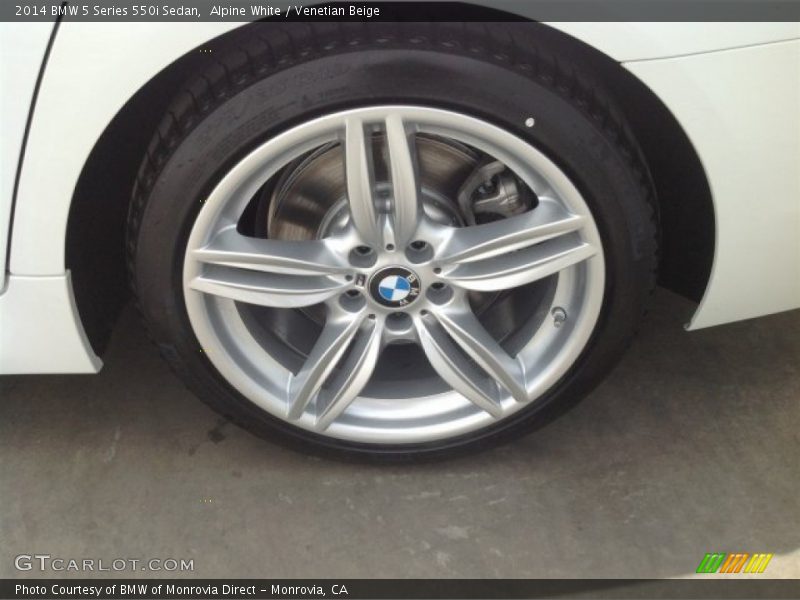 Alpine White / Venetian Beige 2014 BMW 5 Series 550i Sedan