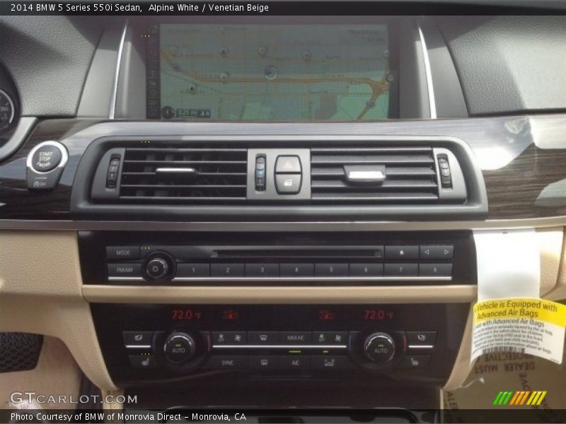 Alpine White / Venetian Beige 2014 BMW 5 Series 550i Sedan