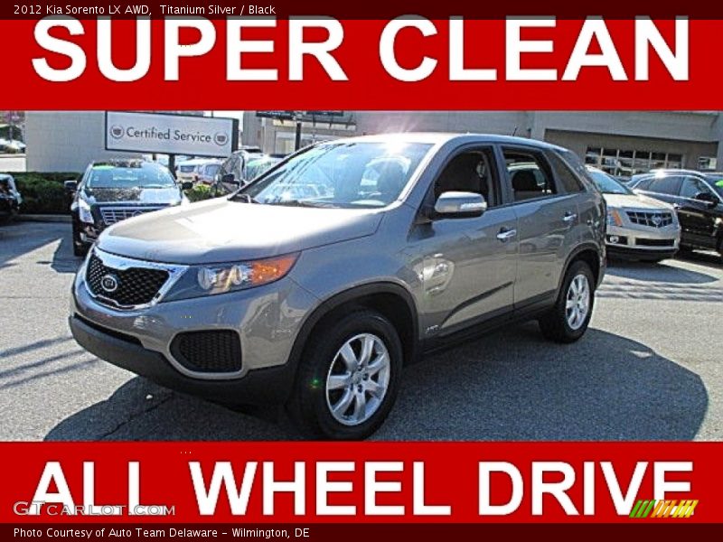 Titanium Silver / Black 2012 Kia Sorento LX AWD
