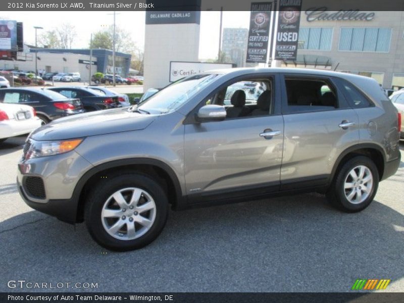 Titanium Silver / Black 2012 Kia Sorento LX AWD