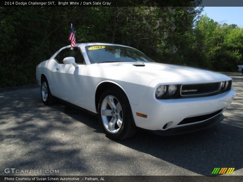 Bright White / Dark Slate Gray 2014 Dodge Challenger SXT