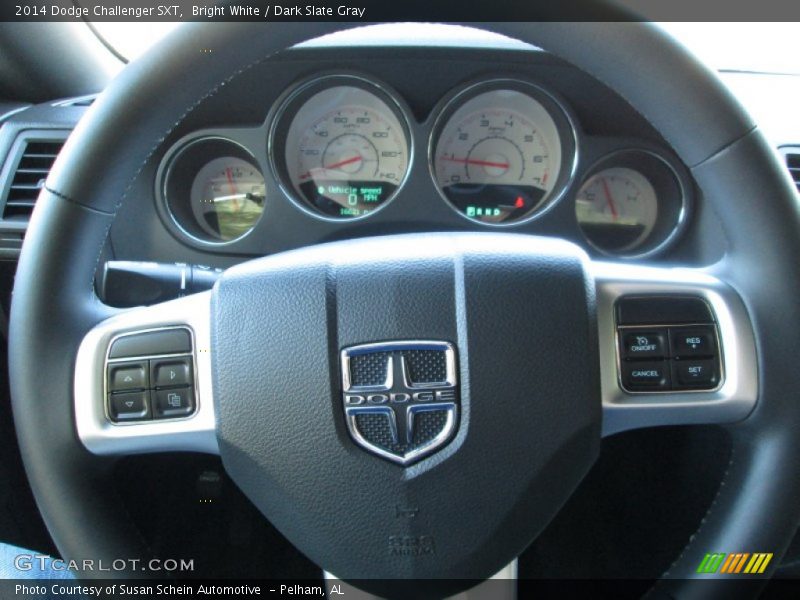 Bright White / Dark Slate Gray 2014 Dodge Challenger SXT