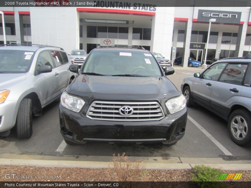 Black / Sand Beige 2008 Toyota Highlander 4WD