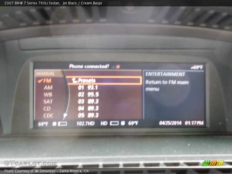 Jet Black / Cream Beige 2007 BMW 7 Series 760Li Sedan