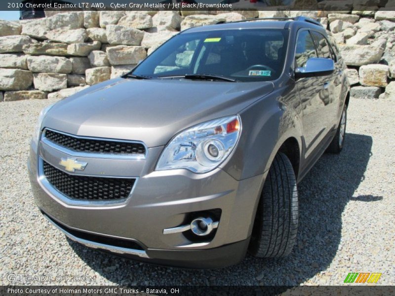 Cyber Gray Metallic / Jet Black/Brownstone 2010 Chevrolet Equinox LTZ AWD