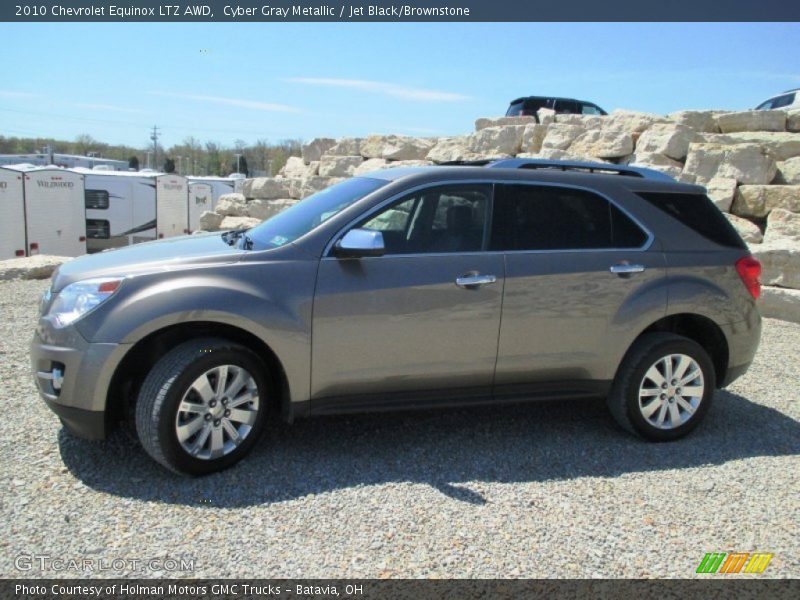 Cyber Gray Metallic / Jet Black/Brownstone 2010 Chevrolet Equinox LTZ AWD