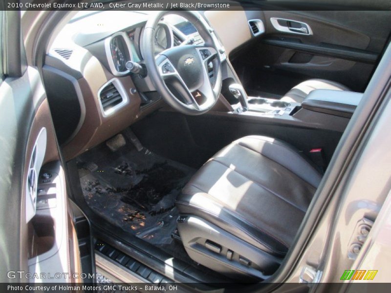 Cyber Gray Metallic / Jet Black/Brownstone 2010 Chevrolet Equinox LTZ AWD