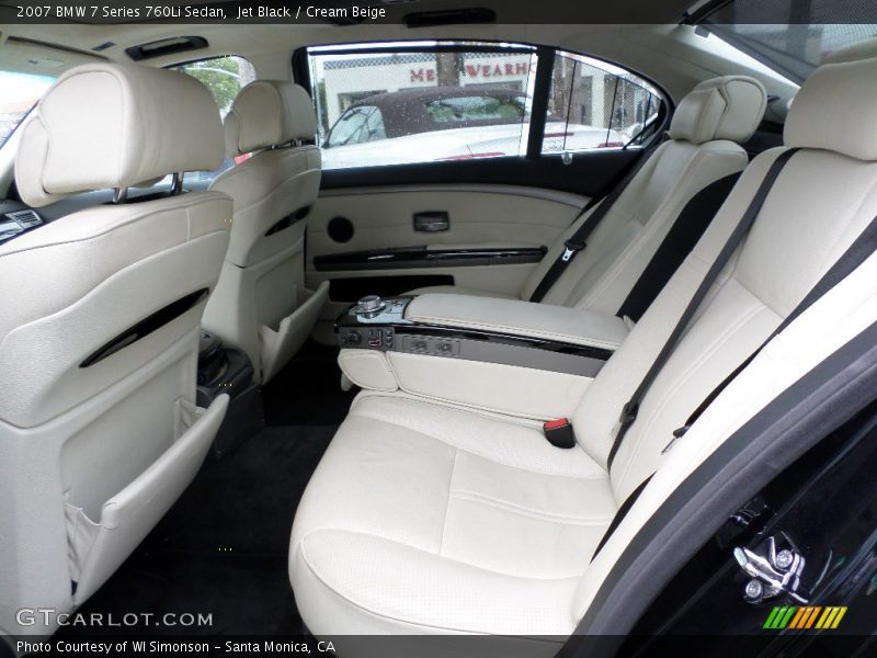 Rear Seat of 2007 7 Series 760Li Sedan