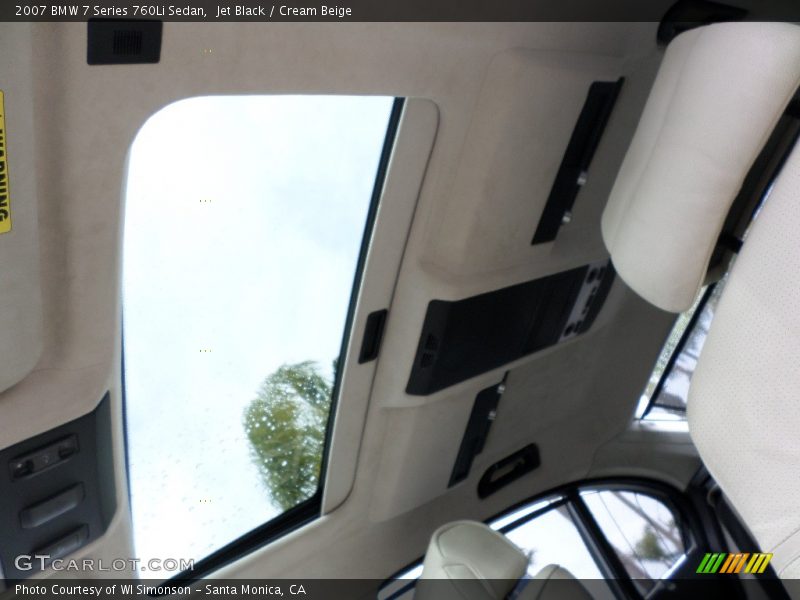 Jet Black / Cream Beige 2007 BMW 7 Series 760Li Sedan