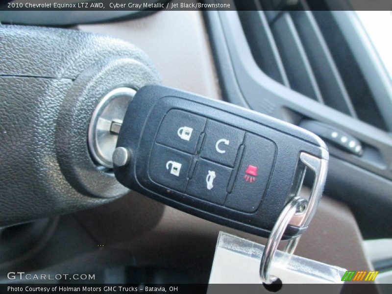 Cyber Gray Metallic / Jet Black/Brownstone 2010 Chevrolet Equinox LTZ AWD
