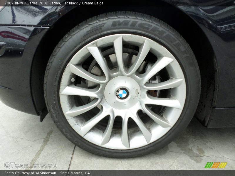 Jet Black / Cream Beige 2007 BMW 7 Series 760Li Sedan
