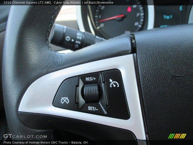 Cyber Gray Metallic / Jet Black/Brownstone 2010 Chevrolet Equinox LTZ AWD