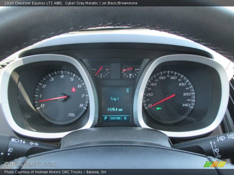 Cyber Gray Metallic / Jet Black/Brownstone 2010 Chevrolet Equinox LTZ AWD