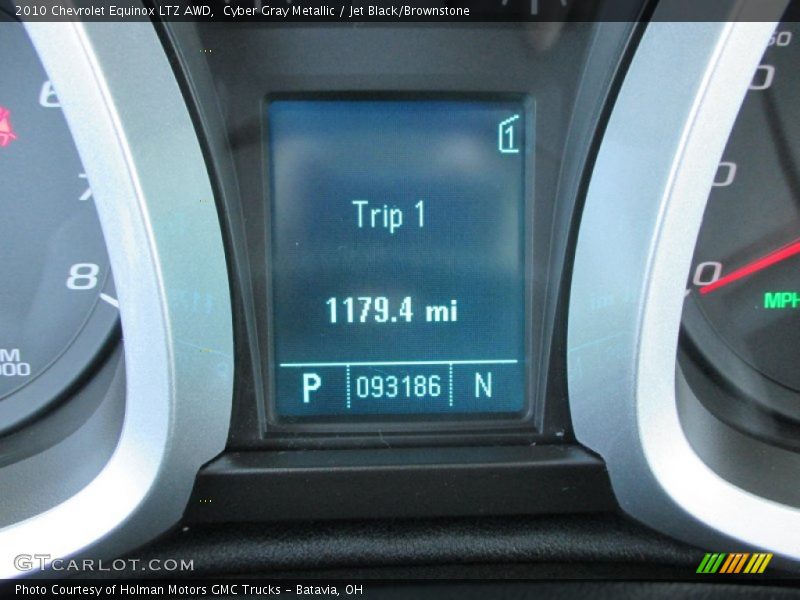 Cyber Gray Metallic / Jet Black/Brownstone 2010 Chevrolet Equinox LTZ AWD