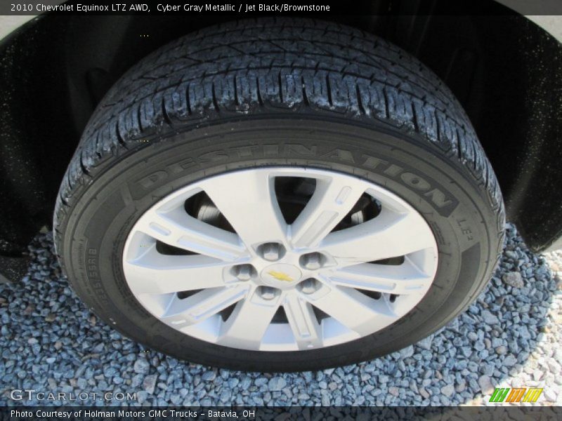 Cyber Gray Metallic / Jet Black/Brownstone 2010 Chevrolet Equinox LTZ AWD