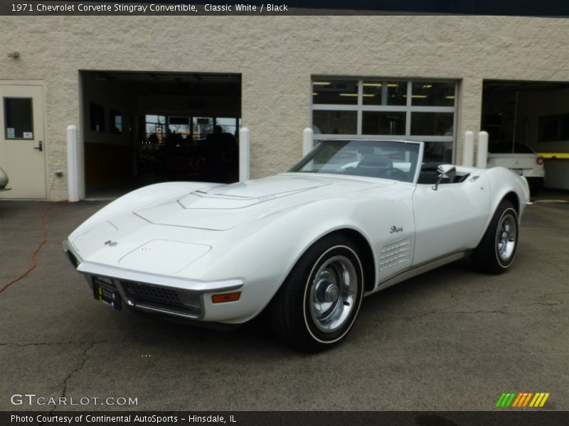 Classic White / Black 1971 Chevrolet Corvette Stingray Convertible
