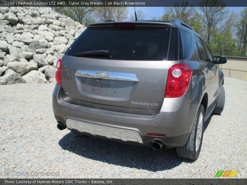 Cyber Gray Metallic / Jet Black/Brownstone 2010 Chevrolet Equinox LTZ AWD